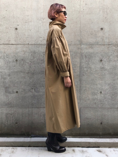 スタンドカラーロングシャツワンピース【Y21A10-114】 | YMDO