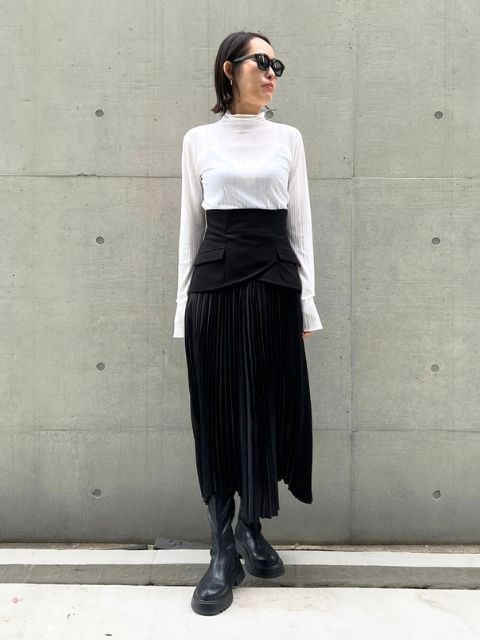 ハイウエストコルセットプリーツスカート【Y23A10-196】 | YMDO