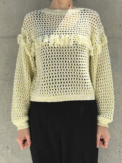 IENA - 23ss IENA メッシュフリンジプルオーバー フリーサイズ ナチュラル メッシュフリンジプルオーバー【Y23S30-164】 | YMDO | KariAng