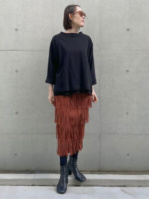 フリンジプリーツロングSK【Y24A10-244】 | YMDO | KariAng