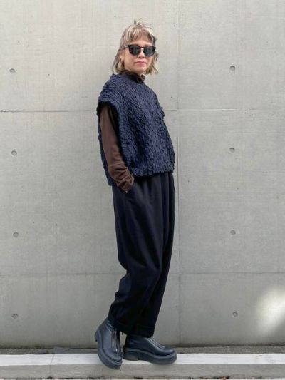 Itary yarnハンドニットベスト【Y25A10-277】 | ニット | KariAng