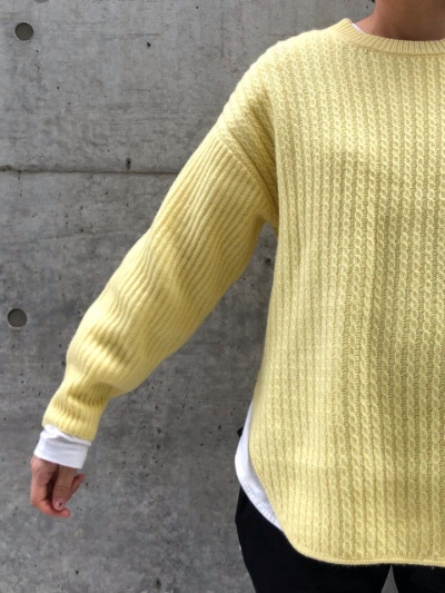 wool nylon細ケーブルニット【Y30A30-128】 | YMDO | KariAng Y.M.D.O
